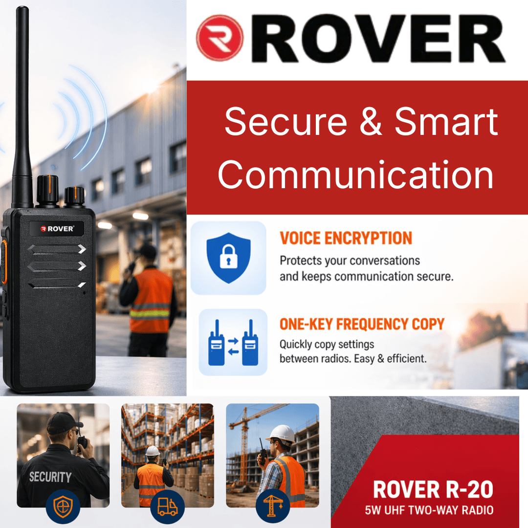 R-20 UHF two-way radio handheld walkie talkie with 5W power output