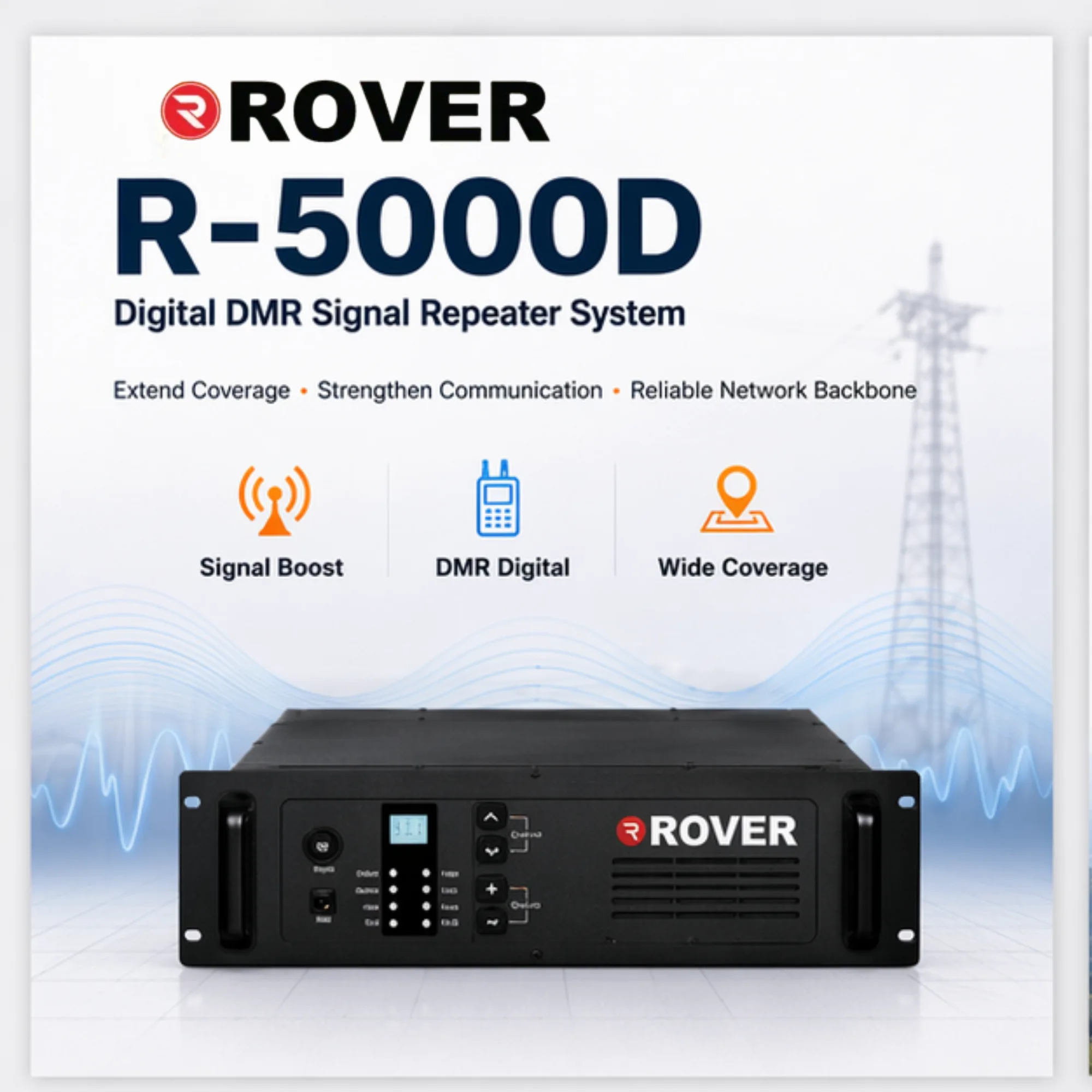 R-5000D digital DMR repeater walkie talkie with IP67 rugged design