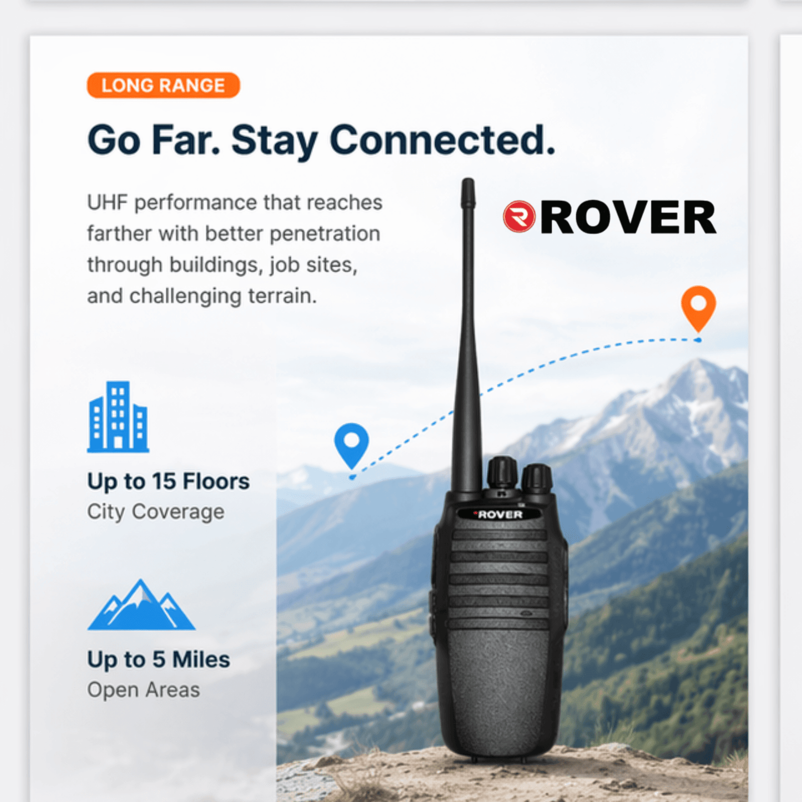 R-7 UHF two-way radio handheld walkie talkie with 10W high power