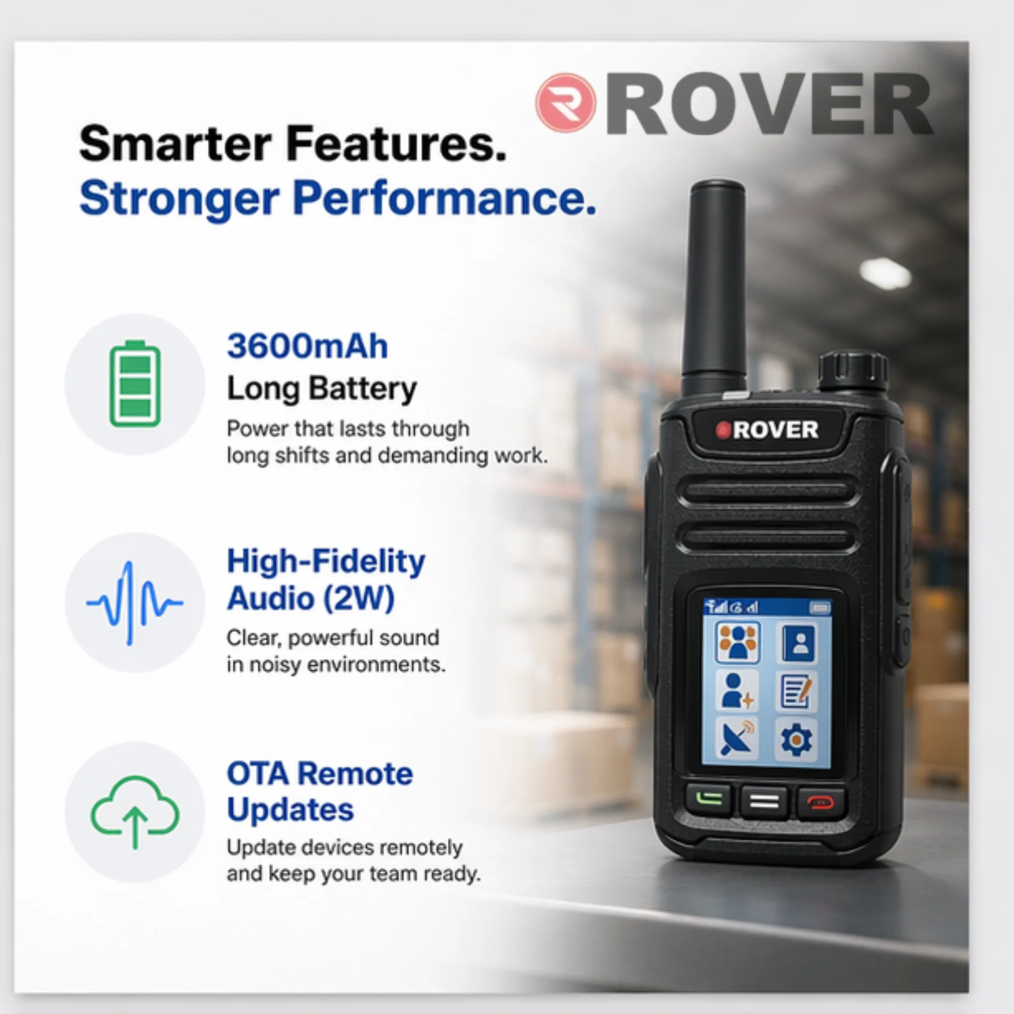 R-9Plus 4G LTE walkie talkie IP radio with GPS and nationwide communication