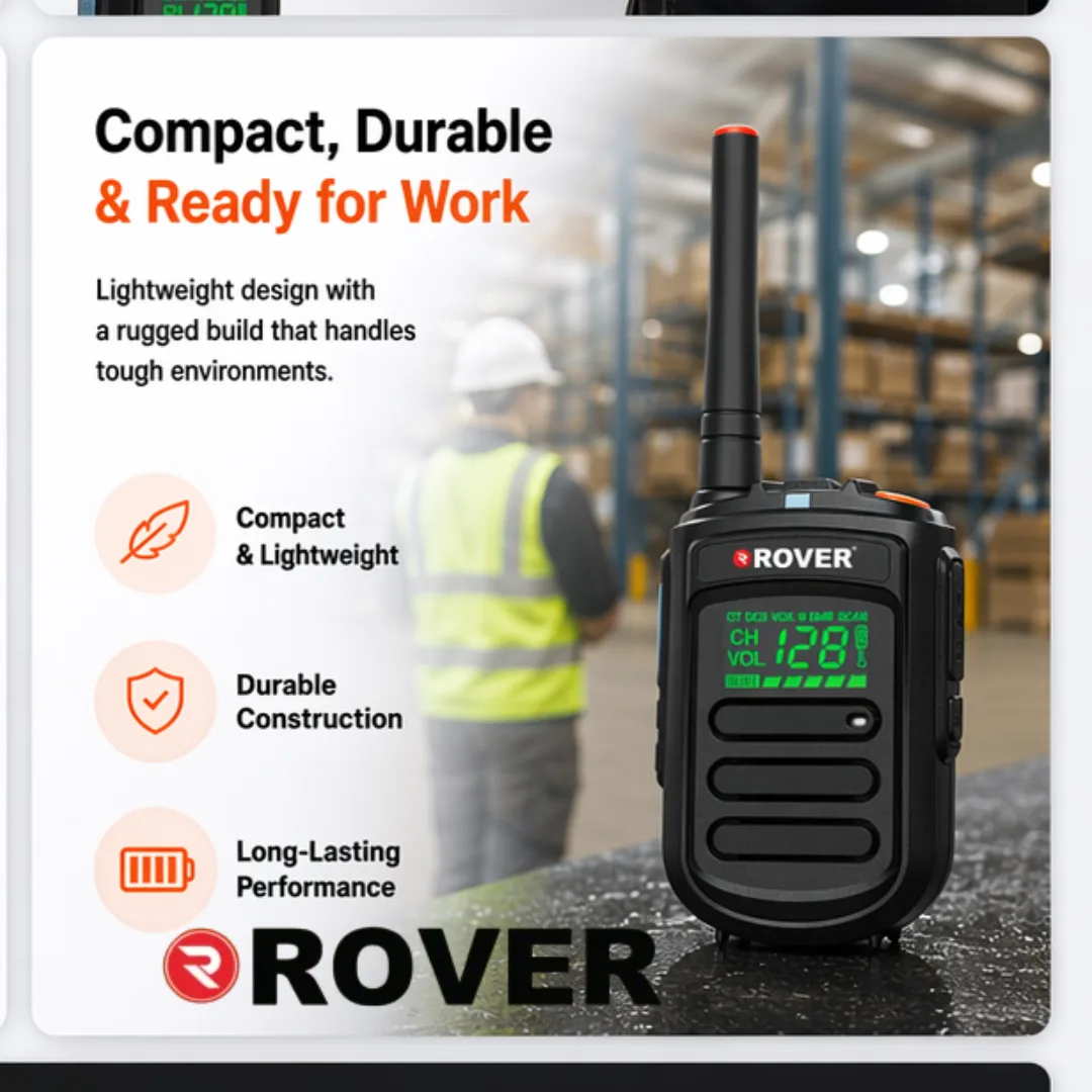 R4 UHF two way radio with 16 channels and durable communication design